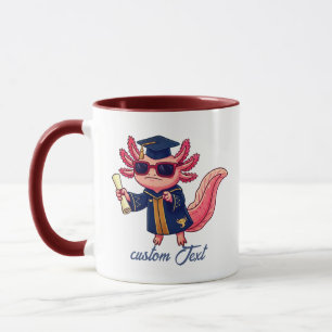 Personalised Axolotl Grad Mug Custom Coffee Gift