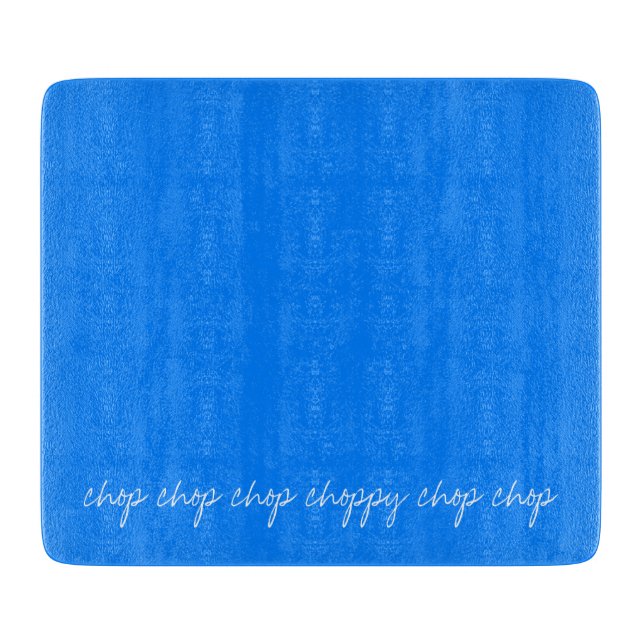 Personalised Azure Blue Cutting Board (Front)