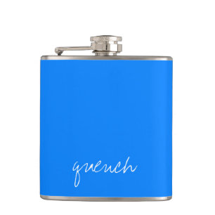 Personalised Azure Blue Hip Flask