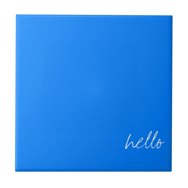 Personalised Azure Blue Tile (Front)