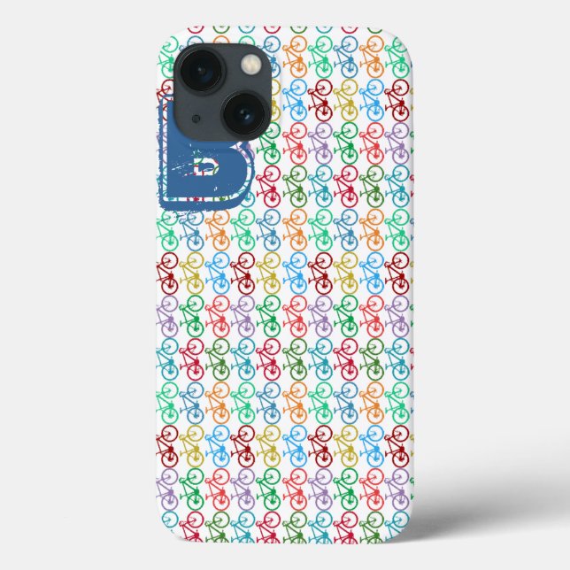 personalised B bike colour pattern Case-Mate iPhone Case (Back)