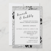 Personalised B & W Florals Brunch & Bubbly