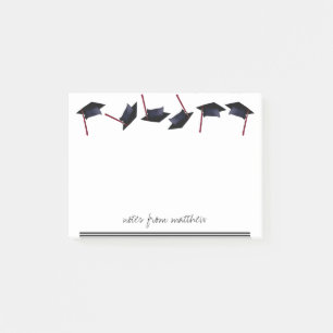 Personalised B&W Graduation Caps Gone Wild Post-it Notes