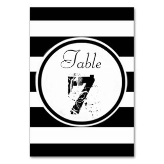 Personalised B&W Wedding Table Number