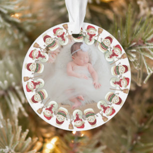 Personalised baby 1st birth announcement ornament