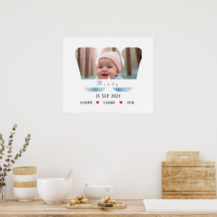 Personalised Baby Alphabet Letter - W - Poster