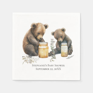 Personalised Baby Bear's Honey Baby Shower Napkin