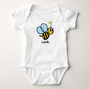 Personalised Baby Bee Cute Yellow Bumblebee Bodysuit
