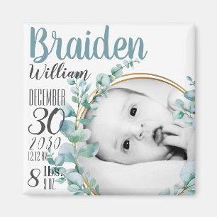 Personalised Baby Birth Announcement Magnet