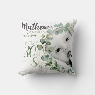 Personalised Baby Birth Announcement Pillow