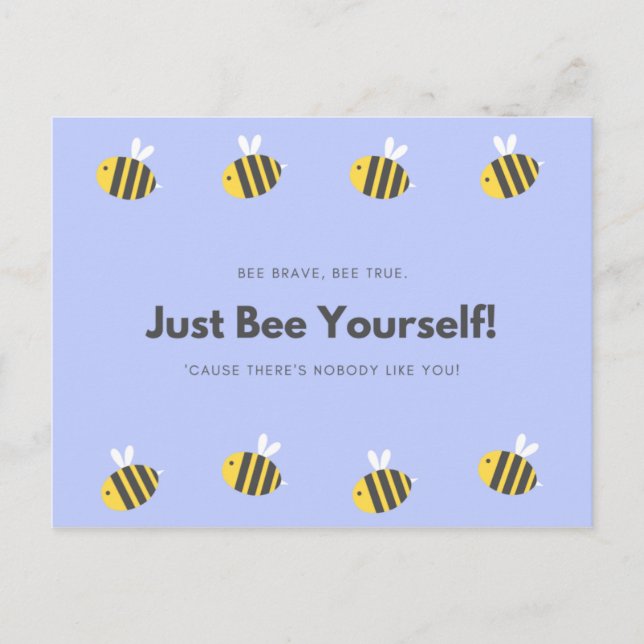 Personalised - Baby Blue Bee Funny Postcard (Front)