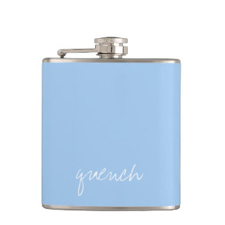 Personalised Baby blue Hip Flask
