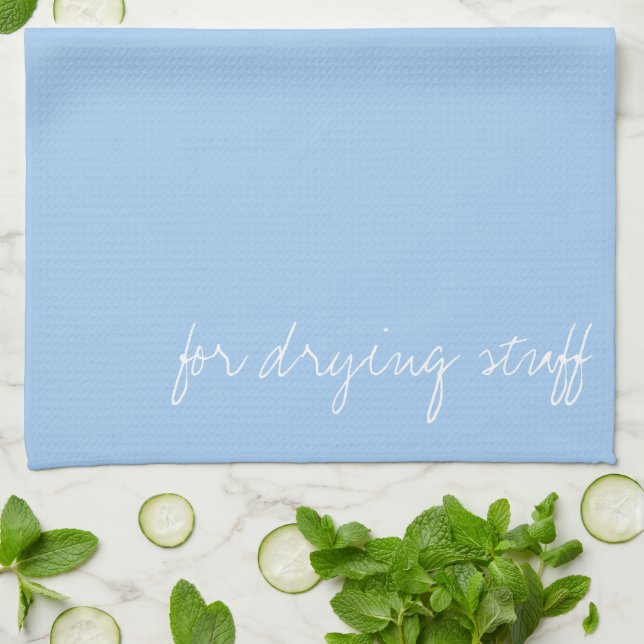 Personalised Baby Blue Tea Towel (Folded)