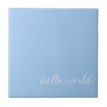Personalised Baby blue Tile<br><div class="desc">Baby blue is a pale tint of azure,  one of the pastel colours. The first recorded use of baby blue as a colour name in English was in 1892.</div>