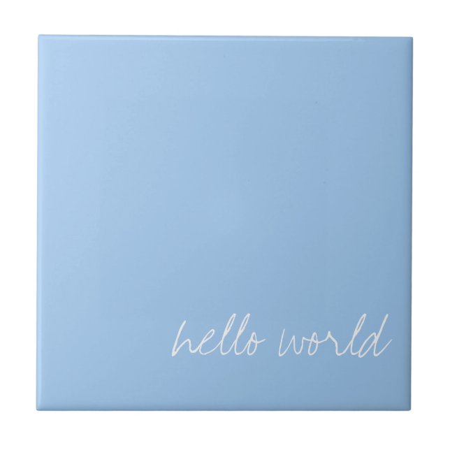 Personalised Baby blue Tile (Front)