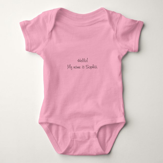 Personalised Baby Body Suits Bodysuit (Front)