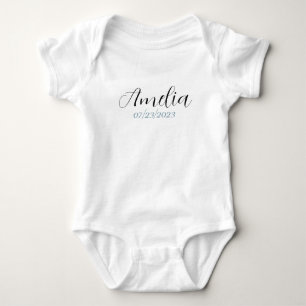 Personalised Baby Bodysuit - Custom Name & Birth D