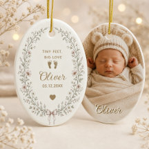 Personalised Baby Botanical Wreath Ceramic