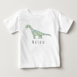 Personalised Baby Boy Doodle Dinosaur with Name T-Shirt