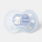 Personalised Baby Boy Elephant in Diaper Pacifier