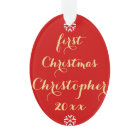 Personalised Baby Boy Girl First Christmas Name