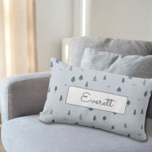 Personalised Baby Boy Name Pillow Mountain Theme