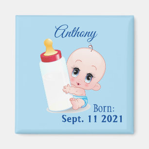 Personalised Baby Boy Refrigerator Magnet