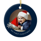 Personalised Baby Boy's First Christmas Ornament