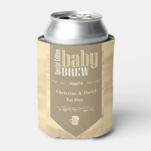 Personalised Baby Brew Beer Label Funny Shower  Can Cooler
