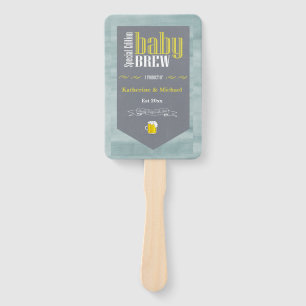 Personalised Baby Brew Beer Label Funny Shower Hand Fan