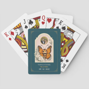 Personalised Baby Butterfly Wedding Favour Photo Playing Cards