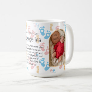 Personalised Baby Christian Prayer Keepsake Coffee Mug
