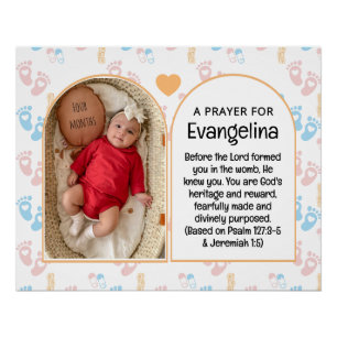 Personalised Baby Christian Prayer Keepsake Poster