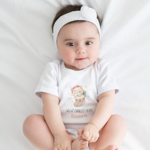 Personalised Baby Christmas Cat Bodysuit