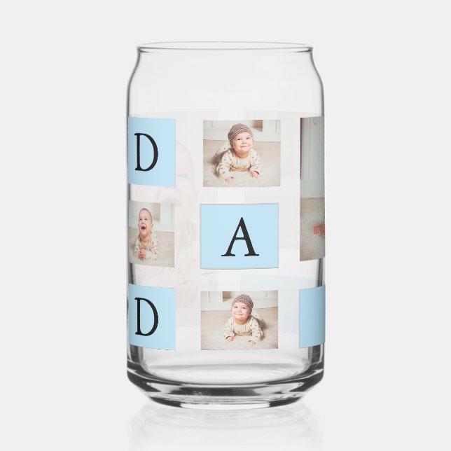 Personalised Baby & DAD Can Glass (Front)