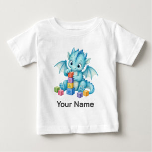 Personalised Baby Dragon Block Toys Kids T-Shirt
