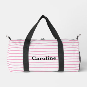 Personalised Baby Duffle Bag, Monogram Seersucker  Bag