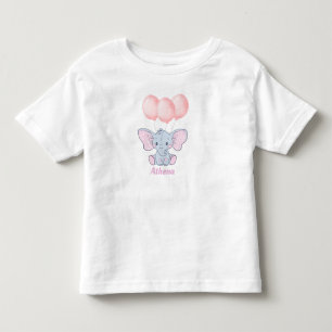 Personalised  Baby Elephant Baby T-Shirt