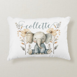 Personalised Baby Elephant Nursery Decorative Cushion
