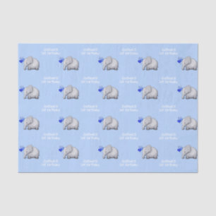Personalised Baby Elephants 1st Kid Birthday Party Tissue Paper