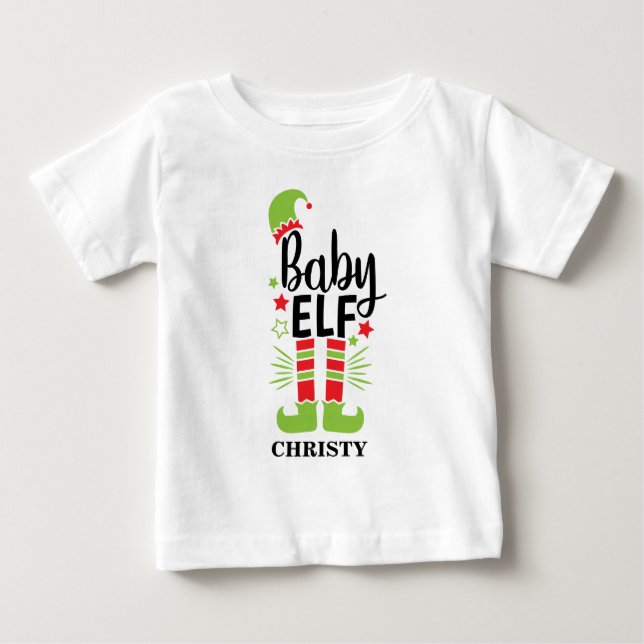 Personalised Baby Elf T-Shirt (Front)