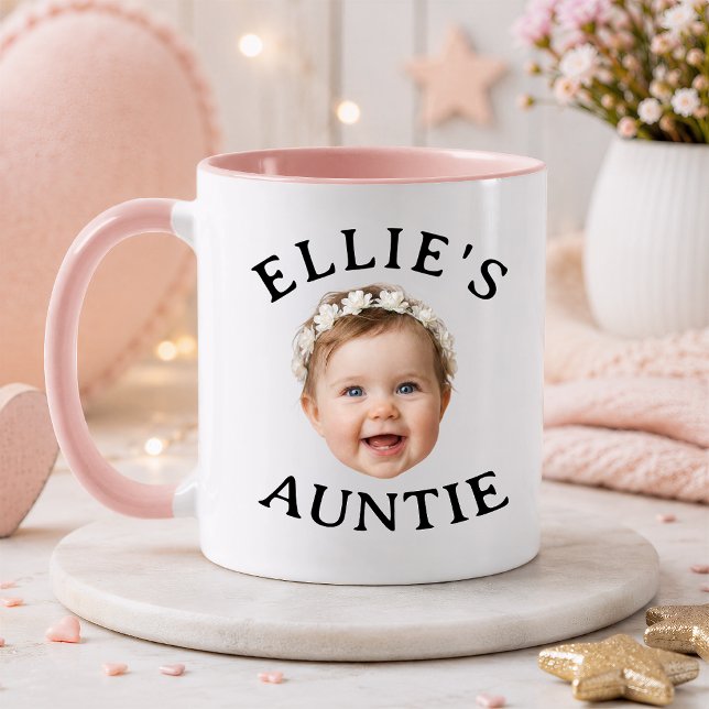 Personalised Baby Face Auntie gift Mug (Creator Uploaded)
