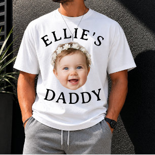 Personalised Baby Face Daddy Mummy photo gift T-Shirt