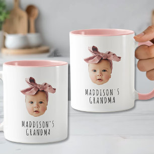 Personalised Baby Face Grandmother Mug