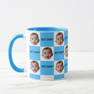 Personalised Baby Face Mug – Custom "Best Daddy"