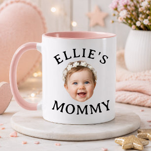 Personalised Baby Face Mummy Daddy photo gift Mug