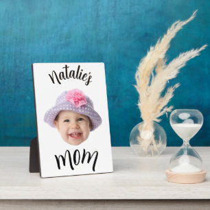 Personalised Baby Face Photo Name New Mum Plaque