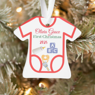 Personalised baby first Christmas 2025 Ornament