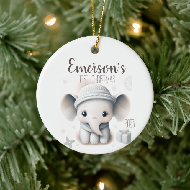 Personalised Baby first Christmas  Ceramic Tree Decoration (Tree)
