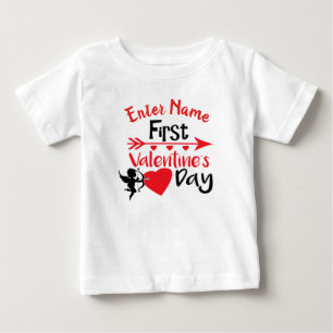 Personalised Baby Gifts Girls - Valentines Day T-Shirt